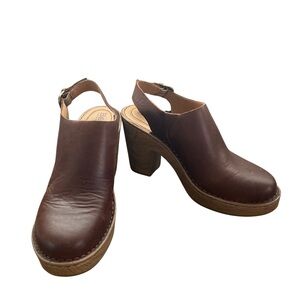 Born Brown Leather Women's Clogs